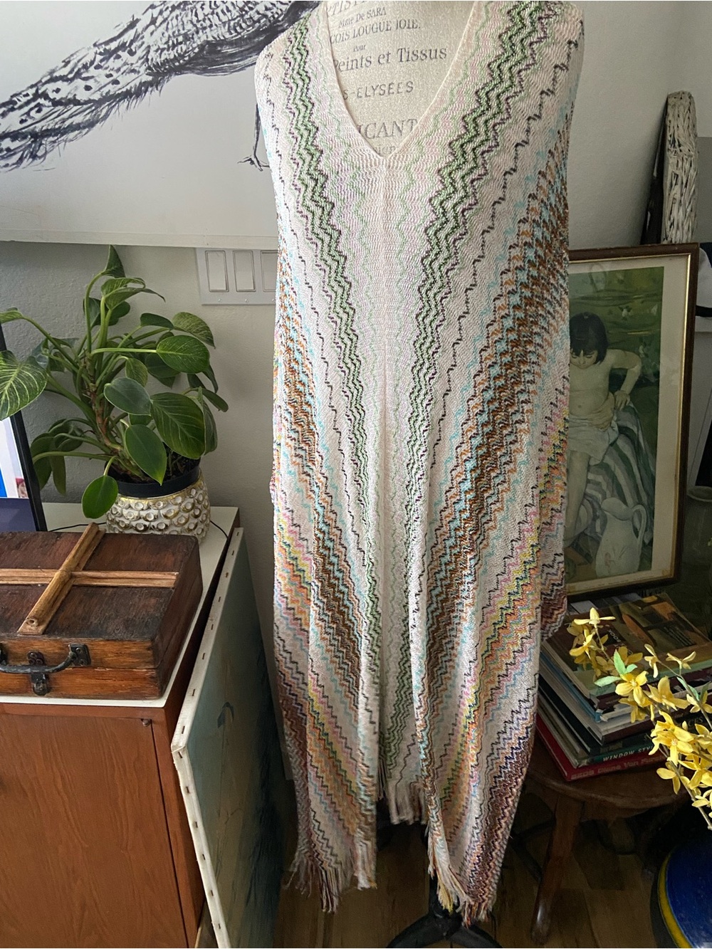 Missoni Multicolor Chevron Knit shawl